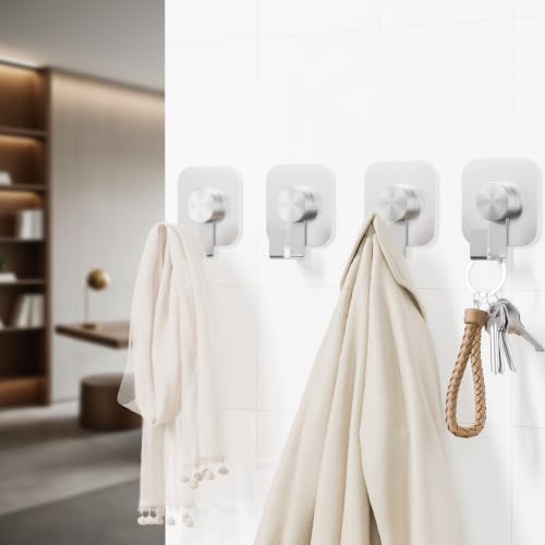 Aikzik 4 Pack Large Heavy Duty Wall Hooks - 26lb Max - Image 2
