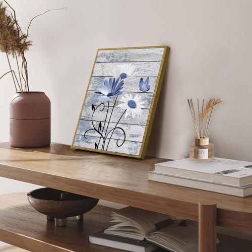 HVEST Blue and White Floral Wall Art - Image 5