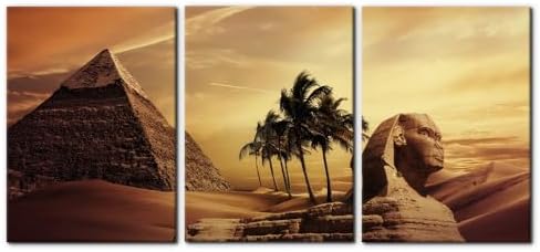 Pacimo Ancient Egypt Secrets Painting on Canvas Pyramid Sphinx Modern Wall Art by Pacimo
