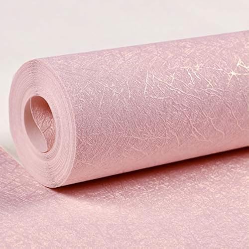 Cohoo Home Pink Wallpaper Peel and Stick Contact Paper Pink Silk 15.7”×197” by CohooHome