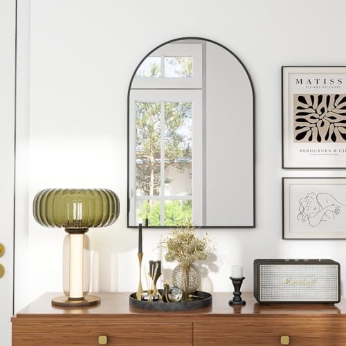 VooBang Arched Wall Mirror, 16 x 24 inch Arch Bathroom Mirror, Wall Mounted - Image 2