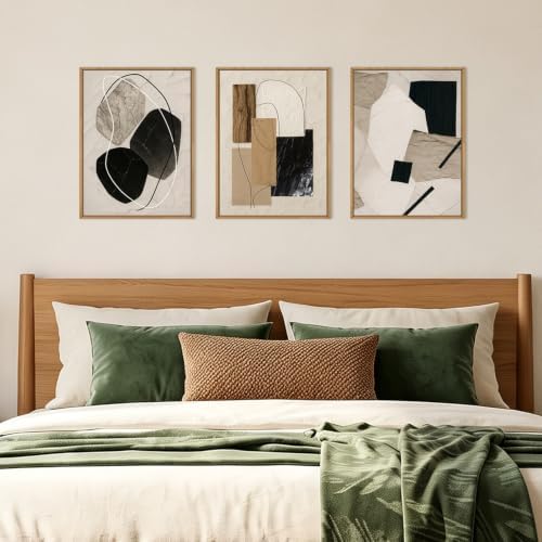 BINCUE Framed Abstract Wall Art Neutral Modern Wall Decor - Image 6