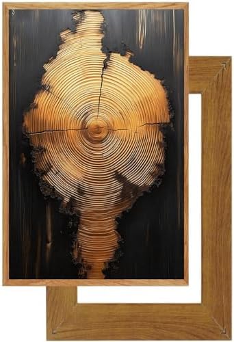Tree Ring Wall Art Framed, Modern Nature Decor - Image 7