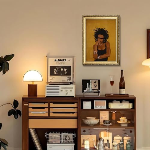 Gold Framed Black Woman Wall Art, Stylish Woman Portrait Print - Image 7