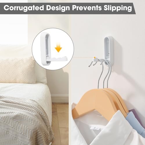 Dntorx Folding Wall Hooks, 2 Pack, Zinc Alloy, Heavy Duty Coat Hooks - Image 6