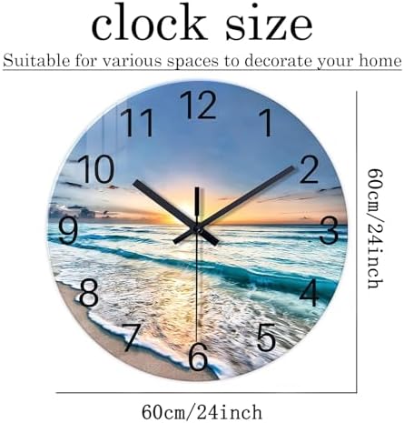 Extra Large Glass Battery Wall Clock 24 Inch - Image 3