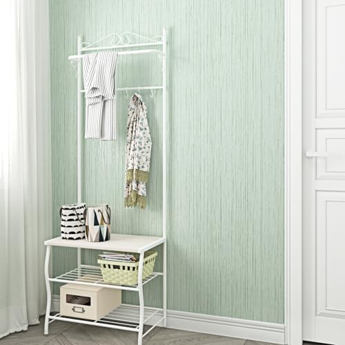 Green Grasscloth Wallpaper Textured Peel and Stick Faux Grasscloth Sage Green - Image 5