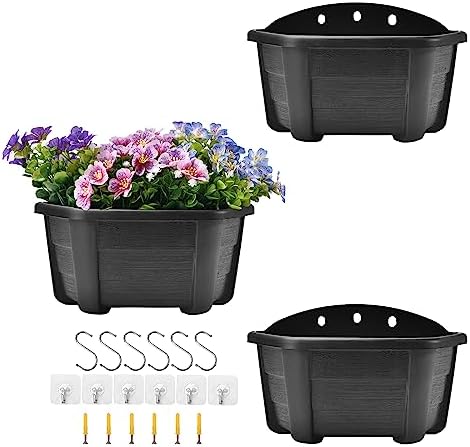 ORIMERC 9.8 inch 3 Pack Wall Hanging Planters Pots by OrimercGarden