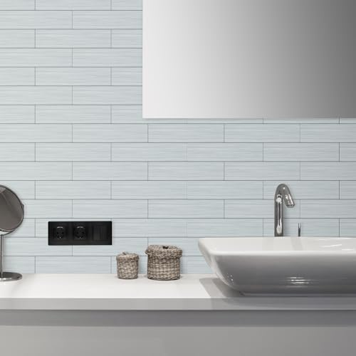 AULIGET 3" x 12" Peel and Stick Backsplash Wall Tiles, PVC Composite Stick on - Image 4