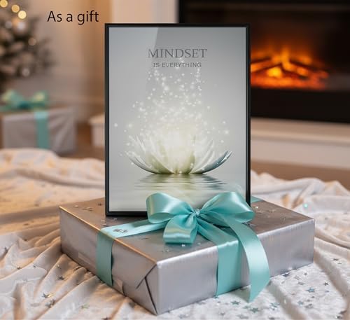 Framed Lotus Wall Art, Mindset is Everything Bathroom Decor - Image 6