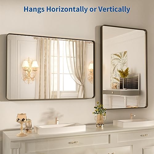 WEER Bronze Bathroom Vanity Mirror 36X30 Inch - Image 5