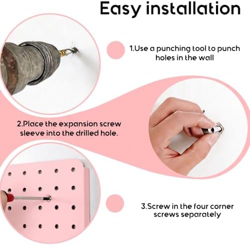 Pegboard Organizer Kit, 4 Pack 12 x 16 in Metal Panels - Image 6
