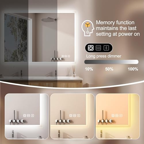 SBAGNO 36''x28'' LED Bathroom Mirror - Image 4