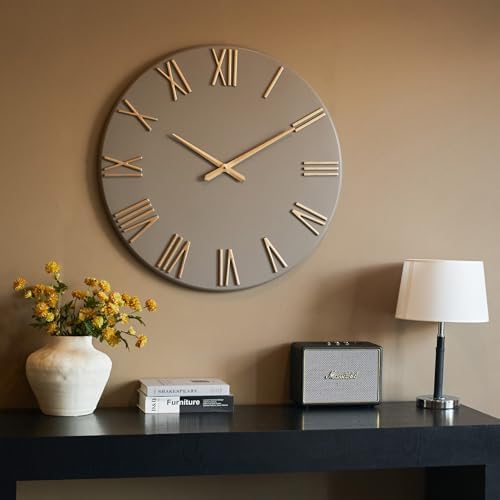 Extra Large Modern Wall Clock, 30 inch, Metal Face, Quartz Movement - Image 3