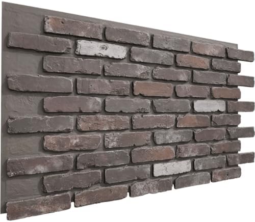 EverStone Aged Brick Faux Brick Panel, 46 7/8"W x 27"H x 1 1/4"D, French - Image 3