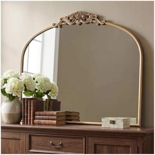 40"x30" Vintage Gold Mirror, Large Baroque Mirror - Image 5