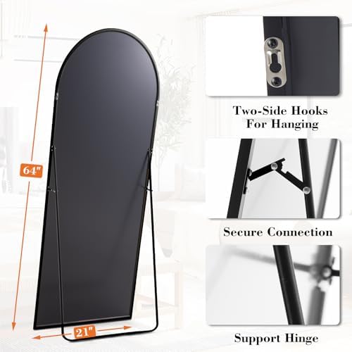DUMOS 64"x21" Arched Full Length Mirror - Image 2