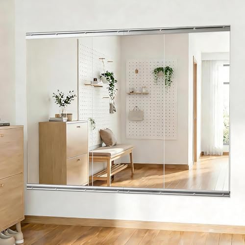 VooBang Home Gym Mirror 3 PCS 28"×55", Frameless Wall Mirror Full Length by VooBang