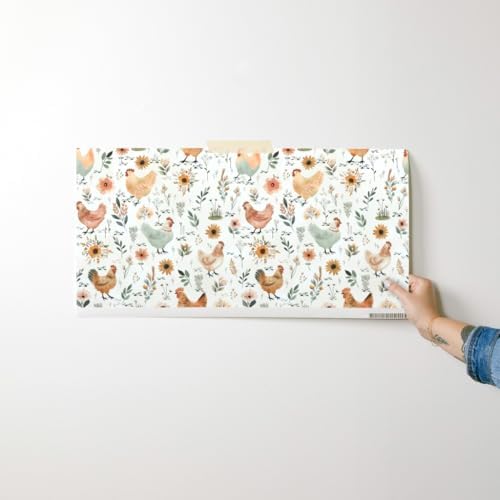 Spoonflower Pastel Hens Peel and Stick Wallpaper - Image 7