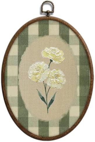 Flower Oval Wall Art, Retro Botanical Grandma Cottage Core Home Decor by Unknown
