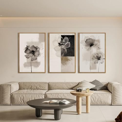 IARTTOP Large Framed Neutral Abstract Wall Art 24x36 Inch Oversized Modern - Image 5