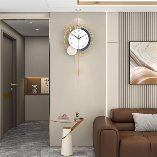 Wall Clock Decorative Pendulum Modern Wall Clock Battery Operated - Image 2