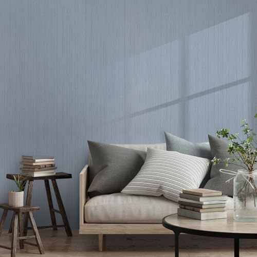 Grasscloth Peel and Stick Wallpaper Grey Blue Contact Paper 15.7in X 118in - Image 5