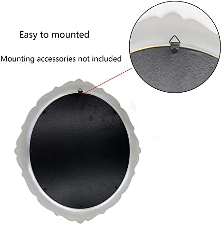 Eaoundm 13.1 x 14.8 inchs Decorative Wall Mirror Oval - Image 6
