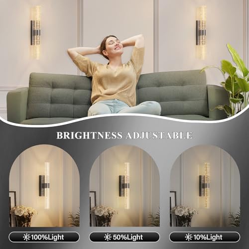 camuucci Battery Operated Wall Sconces Set of 2, Rechargeable Wall Lights - Image 5