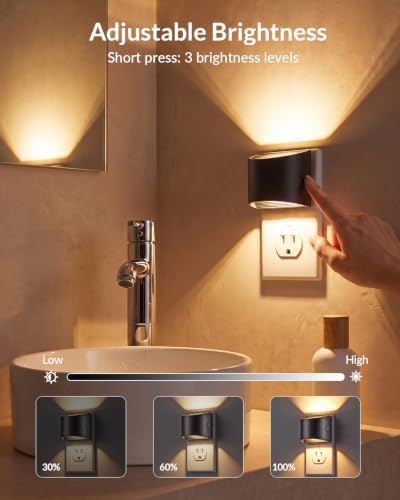 Bonlux Night Lights Plug Into Wall 3000K Warm White Light 2 Pack - Image 2