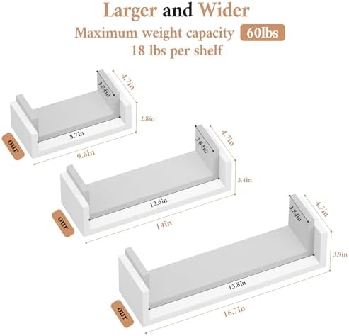 SRIWATANA White Floating Shelves - Image 3