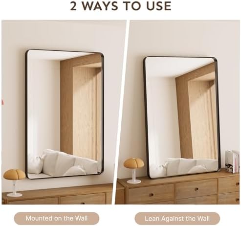36"x24" Bathroom Vanity Mirror for Wall Aluminum Framed Farmhouse Rectangle - Image 4