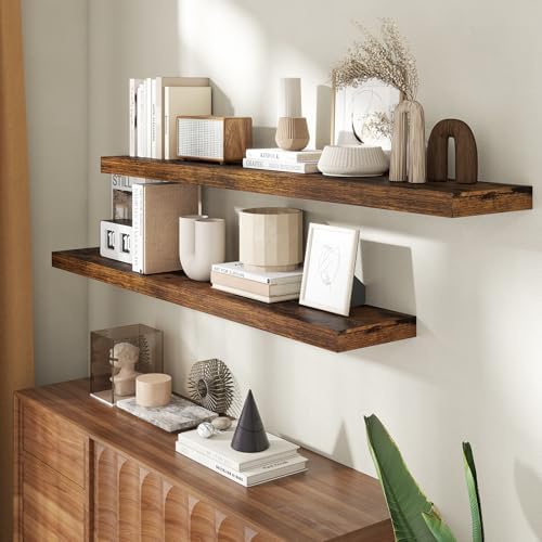 55 Inch Floating Shelves for Wall, 8 Inch Deep, Invisible Brackets - Image 2