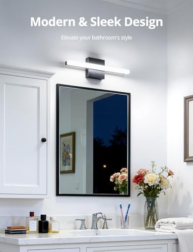 Combuh Vanity Light Fixtures Over Mirror, LED Black Bathroom Wall Lamps - Image 3