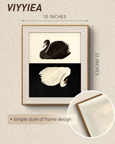 VVIYYIEA Framed Vintage Swan Canvas Wall Art - Image 2