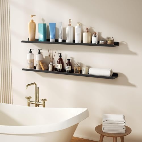 Love-KANKEI 48" Long Black Floating Shelves - Image 4