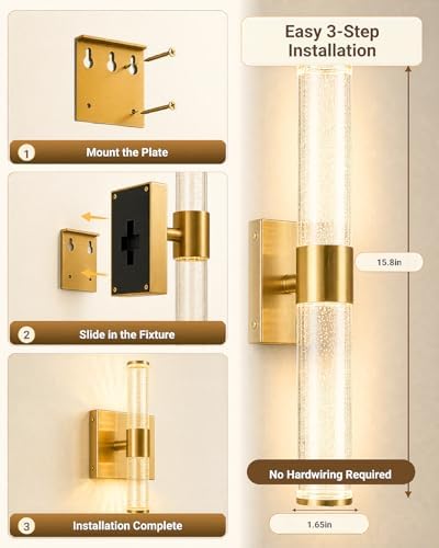 Wall Sconces, Battery Operated Wall Sconce - Image 3