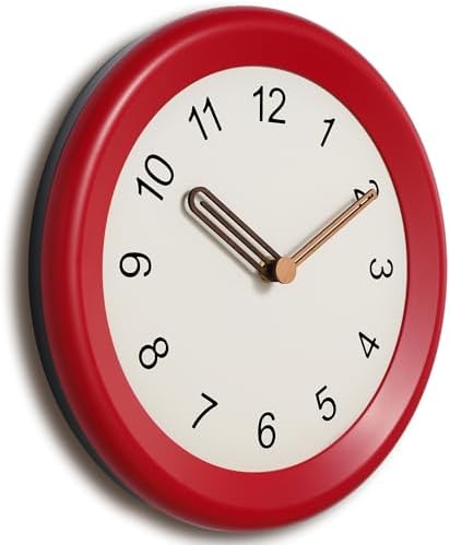 Mosewa 10" Wall Clock Silent Non-Ticking Battery Operated Wood Minimalist - Image 3