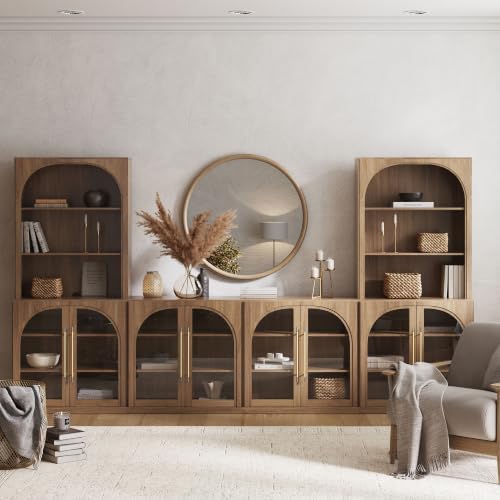 BELLEZE Jagger 130" Wall Unit 5-Piece Modular TV Stand - Image 5