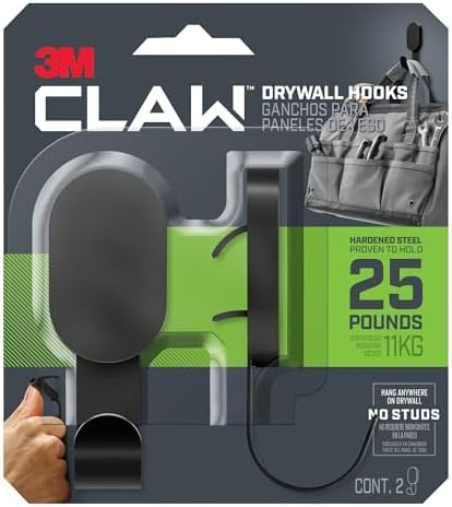 3M Claw Drywall Hooks 25 lbs., 25 lb. / 2 Hooks / 2-Hooks by 3M+DI-NOC