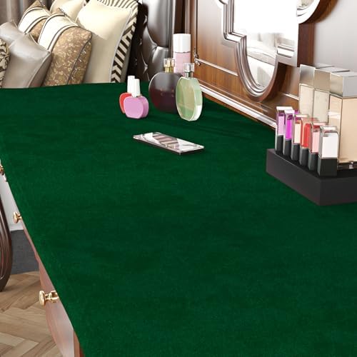 Livelynine 15.8x394 Dark Green Wallpaper Peel and Stick Velvet Drawer Liner - Image 4