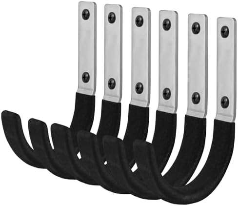 6 Pcs Garage Storage Utility Hook, Upgraded Ladder Hangers, Shed J-Hooks by Nlmyt