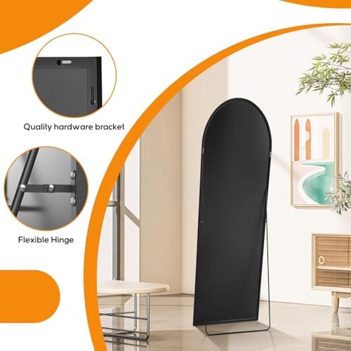 16"x59" Arched Mirror Full Length, Upgraded Body Wall Mirrors - Image 4