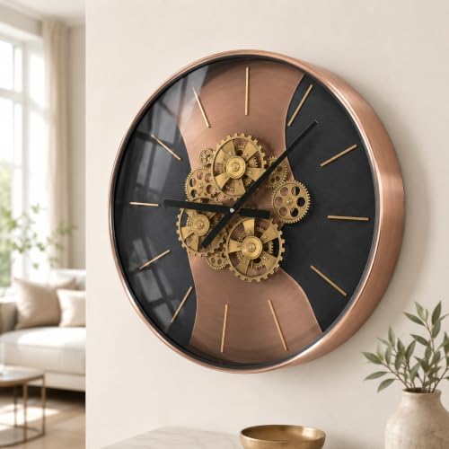 21.65 Inch Large Moving Gear Wall Clock by TOPPTIK