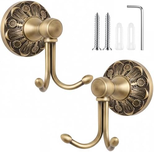 Yaocom 2 Pack Antique Towel Hooks Wall Mounted by Yaocom