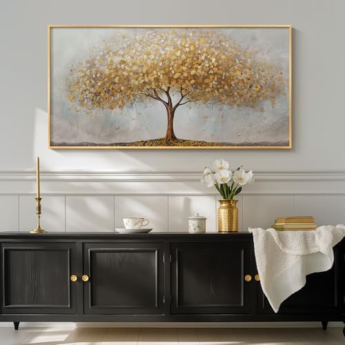 Large Framed Modern Gold Tree of Life Wall Art - Image 5