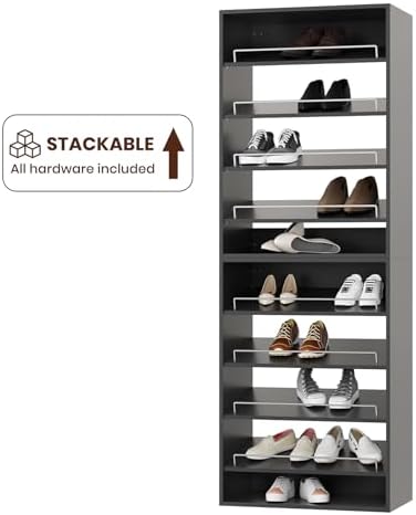 ROOMTEC 25.5" Shoe Shelf Short Tower Closet Unit, Modular Closet System - Image 7