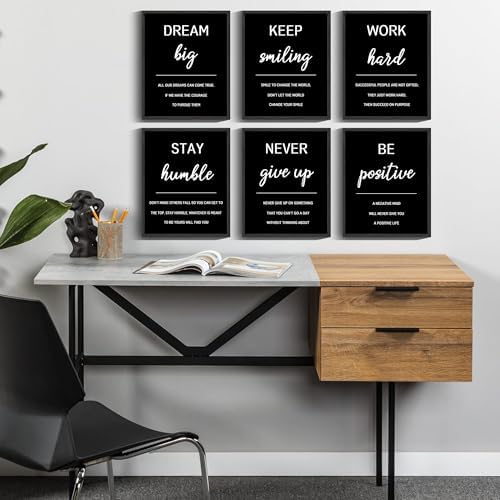 Drsoum Inspirational Office Framed Wall Art Motivational Wall Decor Quotes - Image 3