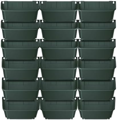 Vertical Wall Planter with 18 Pots, Hanging Garden Plant Flowerpot Holder by Eapmic