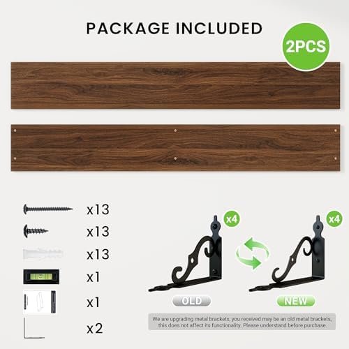 RICHFOCUS Floating Shelves for Wall Decor, 55.1W x 8D Shelves Set of 2 - Image 5